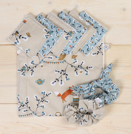 Confezione regalo DALIA con pad struccanti lavabili fatti a mano
