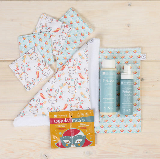 Confezione regalo GEMMA con pad struccanti lavabili fatti a mano