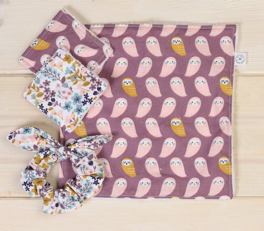 Confezione regalo IBISCO con pad struccanti lavabili fatti a mano
