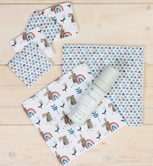Confezione regalo MAYLEA con pad struccanti lavabili fatti a mano