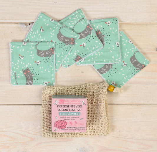 Confezione regalo EDERA con pad struccanti lavabili fatti a mano