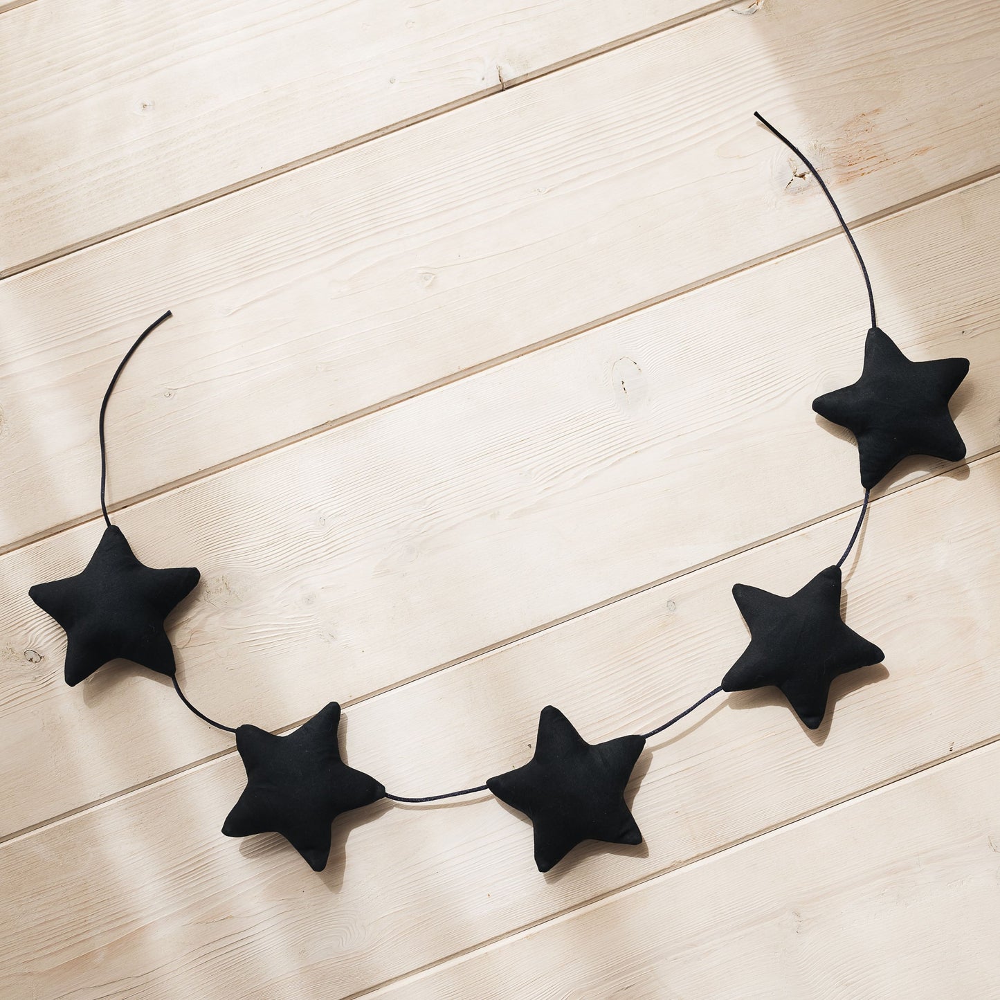 Ghirlanda stelle in tessuto imbottito blu navy